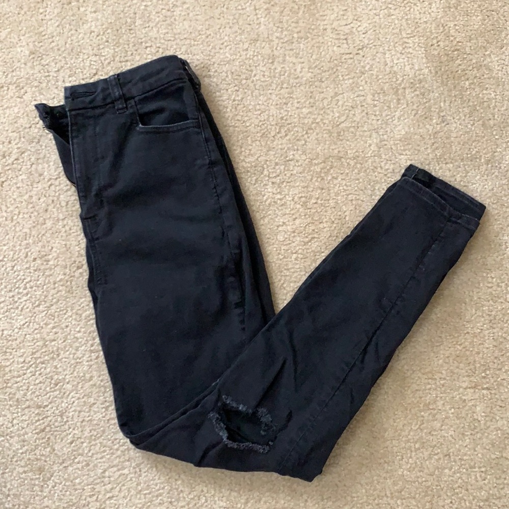 *GENTLY WORN* 10R BLACK Curvy Highest Rise Jeggings
